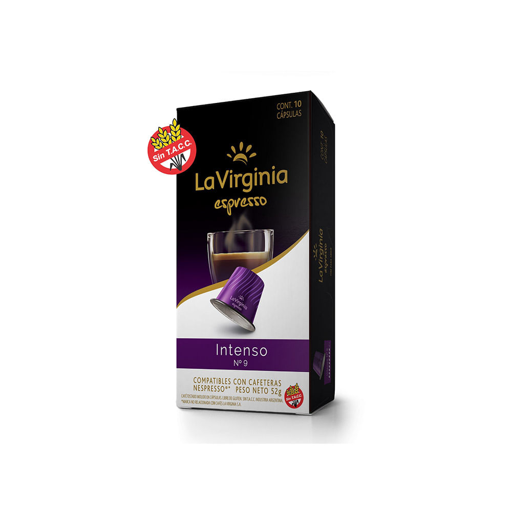 Café En Cápsulas La Virginia Intenso 10 U 52 G - imagen del producto