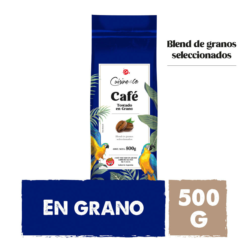 Cafe En Grano Tostado 500 Gr Cuisine & Co - imagen del producto