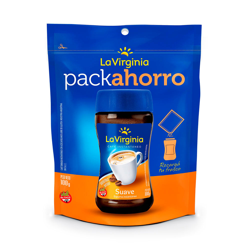 Cafe Instantaneo Suave La Virginia Pack Ahorro X 100g - imagen del producto