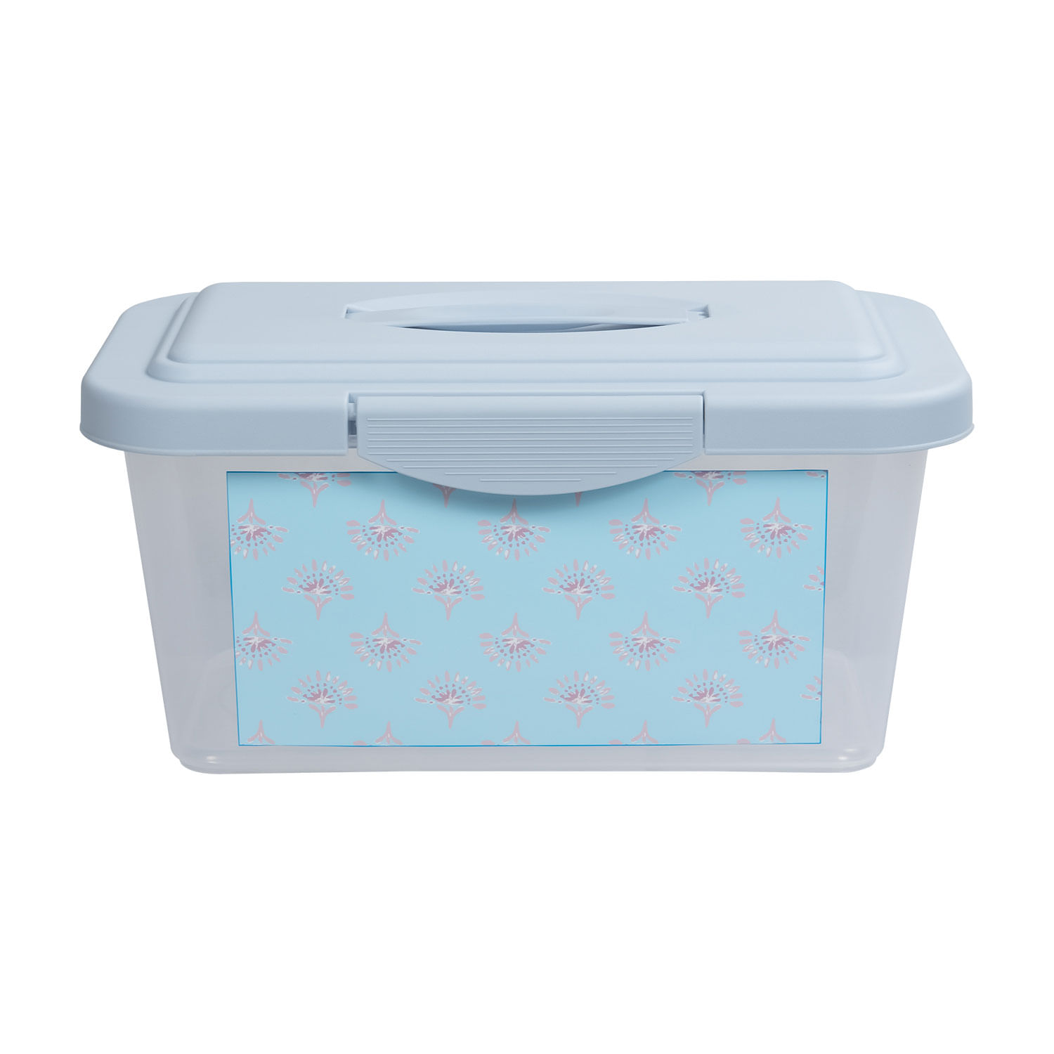 Organizadora con Tapa Estampado Orquídea Polipropileno 6 Lts Krea - imagen del producto