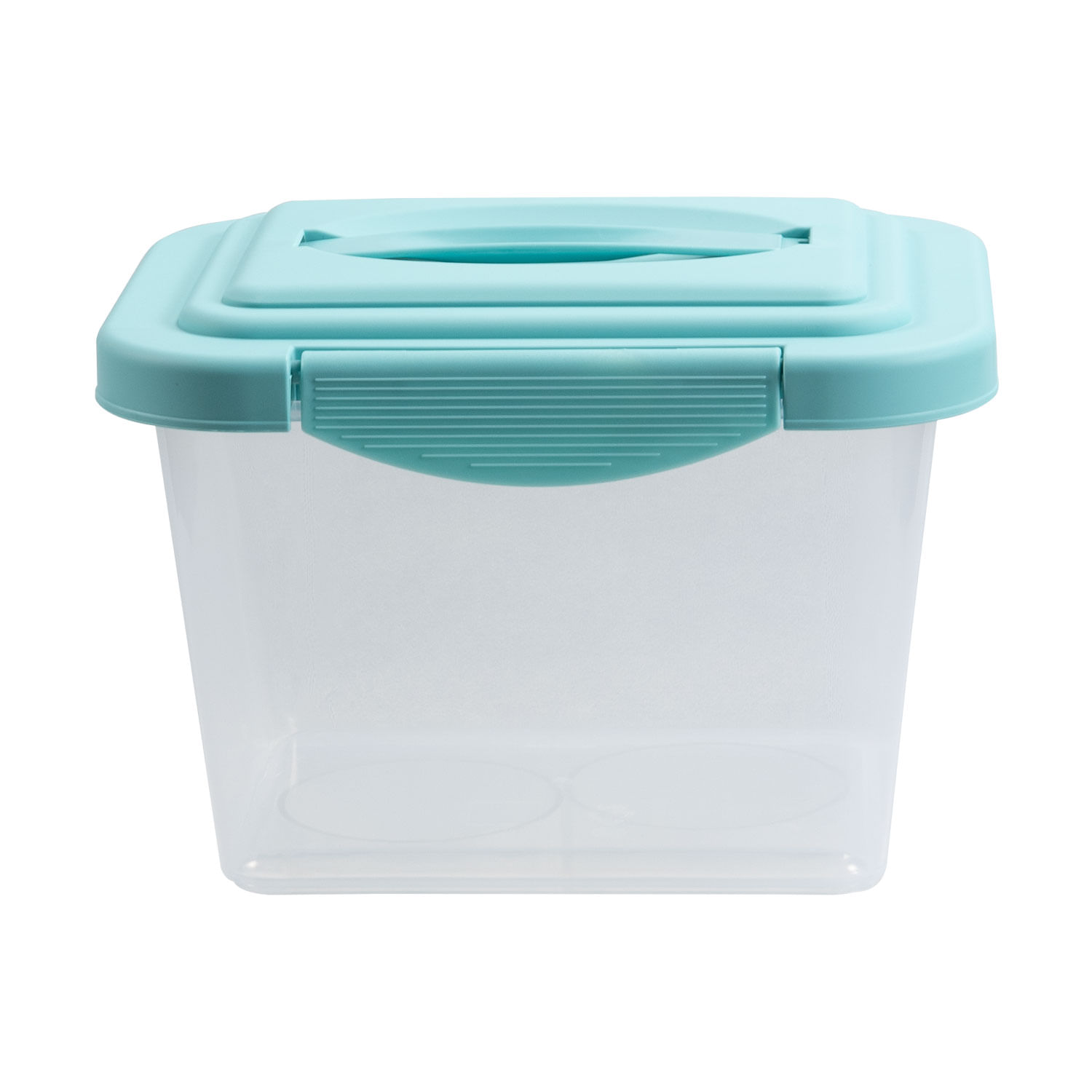 Caja Organiza 4lt Transp Tapa Color Krea - imagen del producto