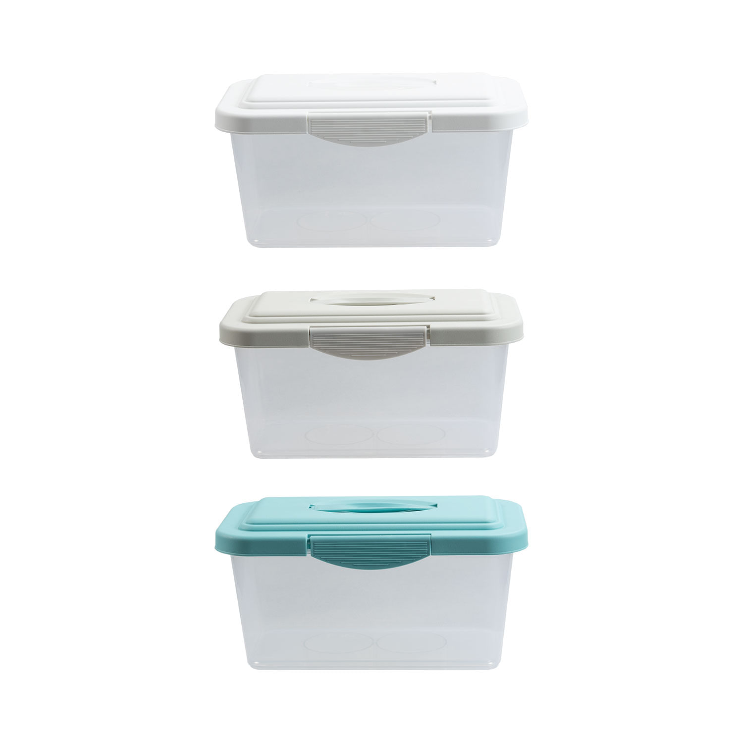 Organizadoras con Tapa Multicolor Polipropileno 6 Lts x 3 Un Krea - imagen del producto