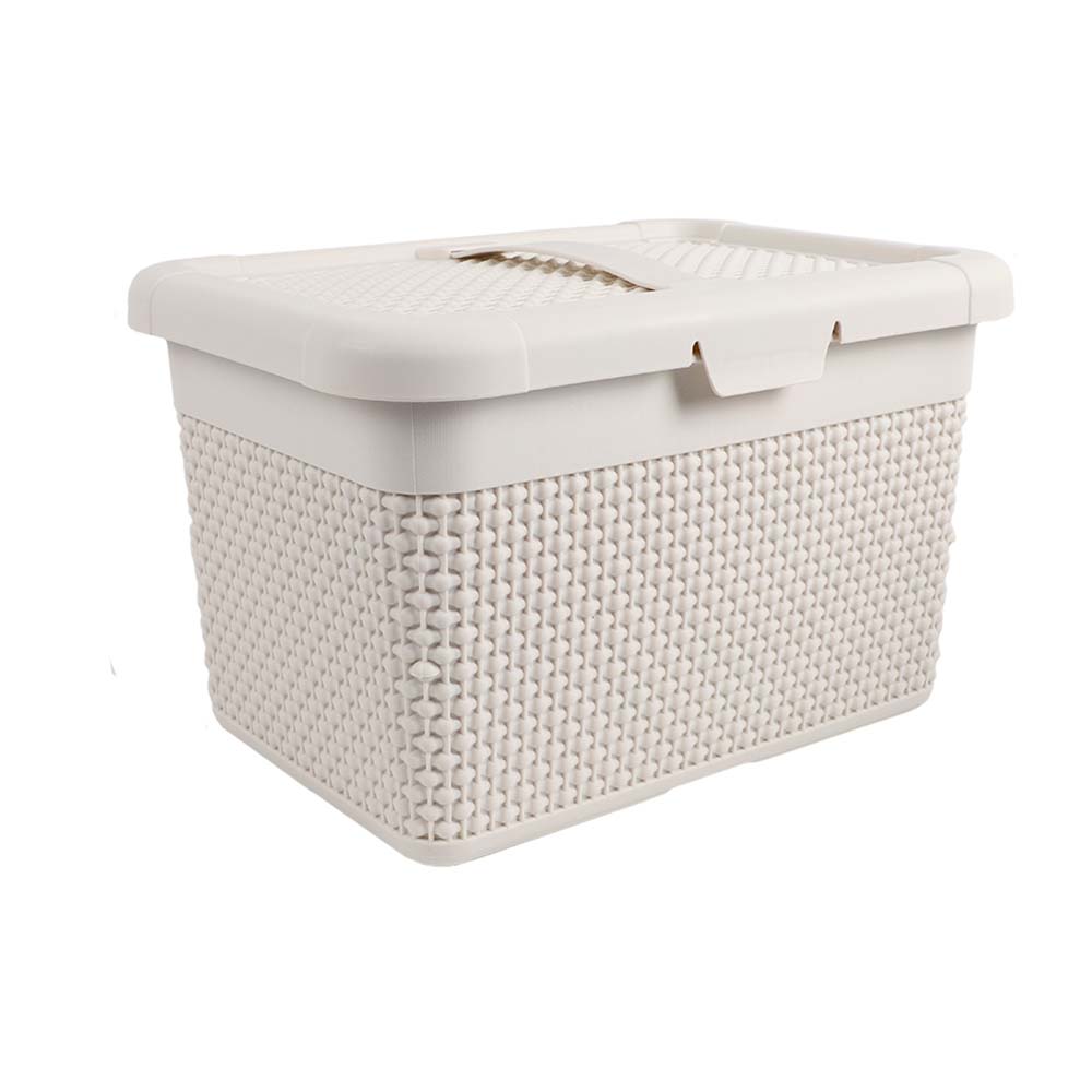 Organizadora Texturizada Beige 30x21x19 Cm 8 Lts Krea - imagen del producto