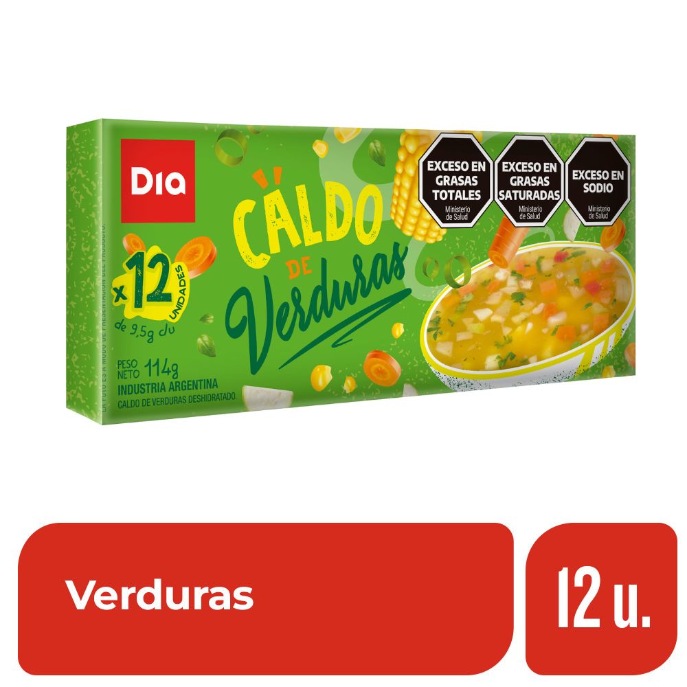 Caldo Deshidratado Dia De Verduras 12 Ud. - imagen del producto