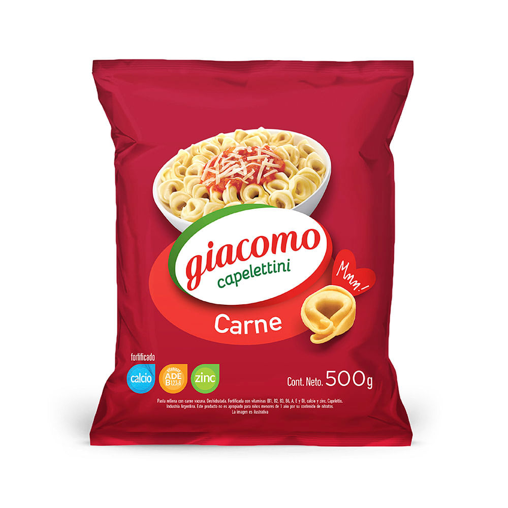 Capelettini Giacomo Carne 500g - imagen del producto