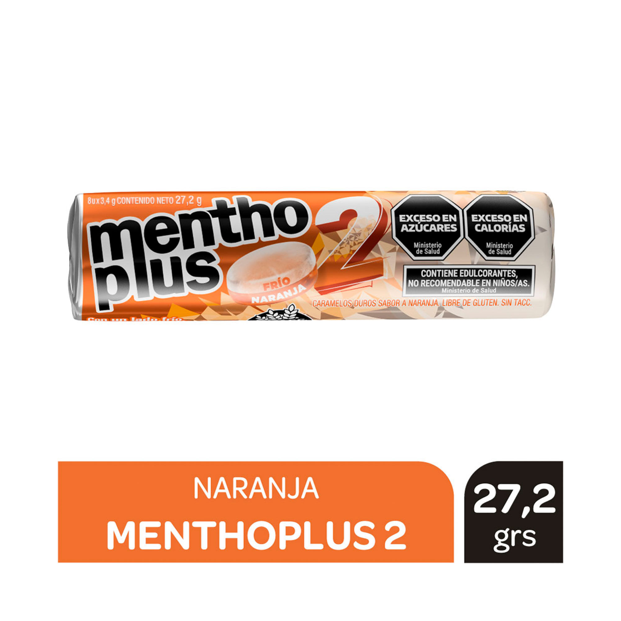 Caramelos Duros Menthoplus Sabor Naranja 27,2 G - imagen del producto