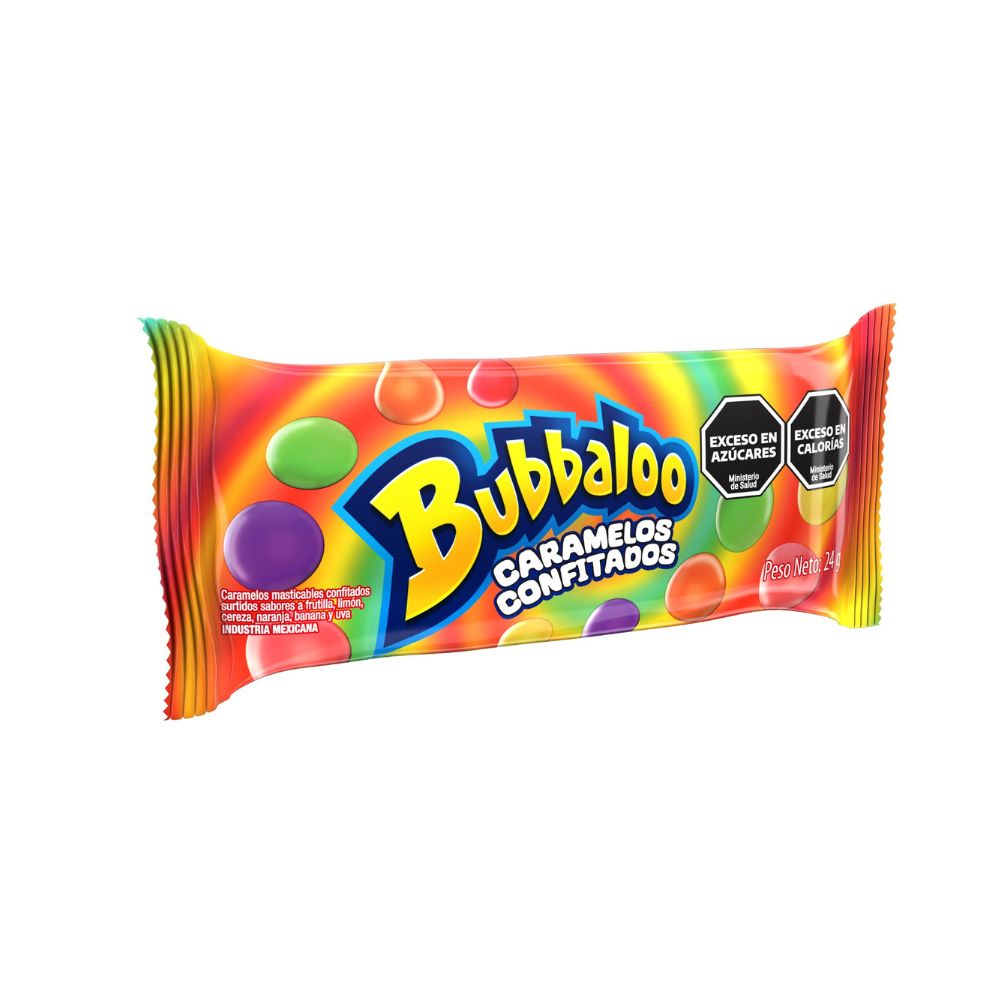 Caramelos confitados Bubbaloo sparkies soco 24 grs - imagen del producto