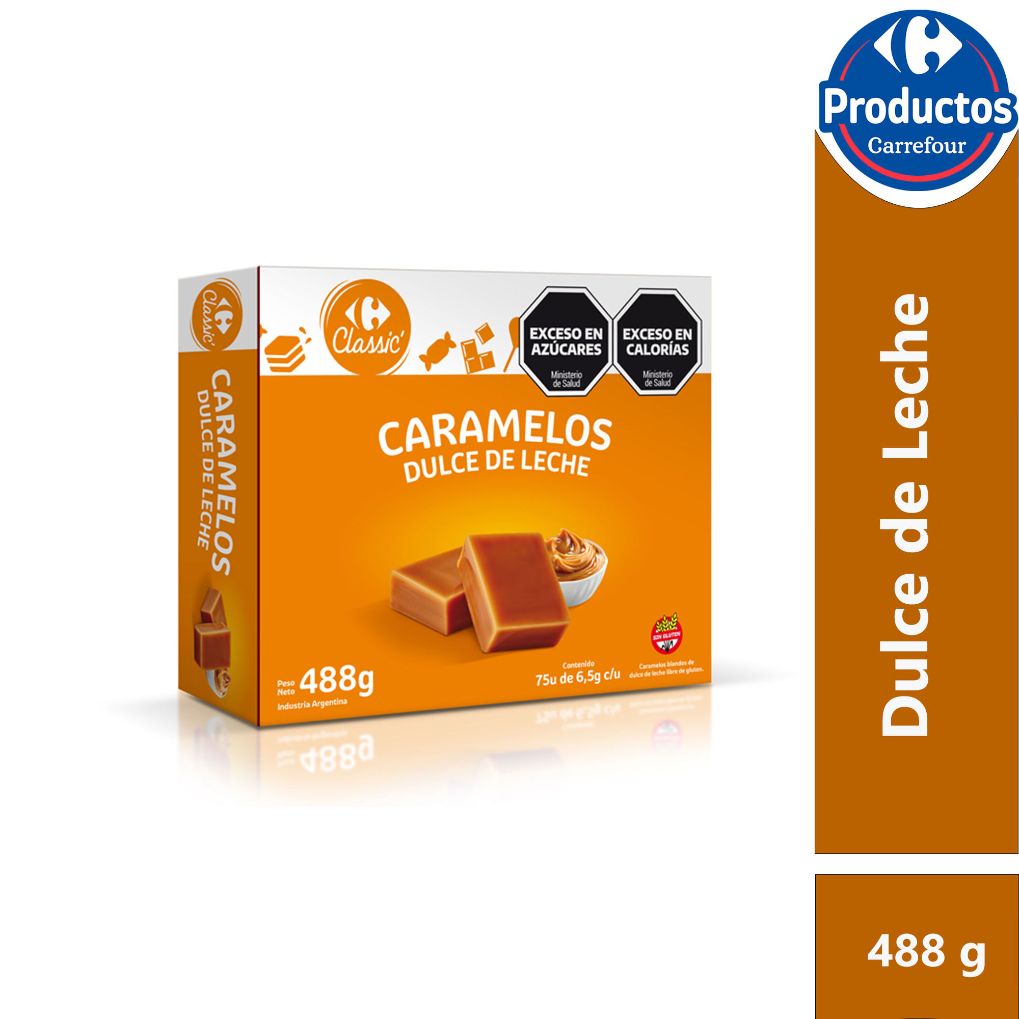Caramelos de dulce de leche Carrefour Classic 488 grs - imagen del producto
