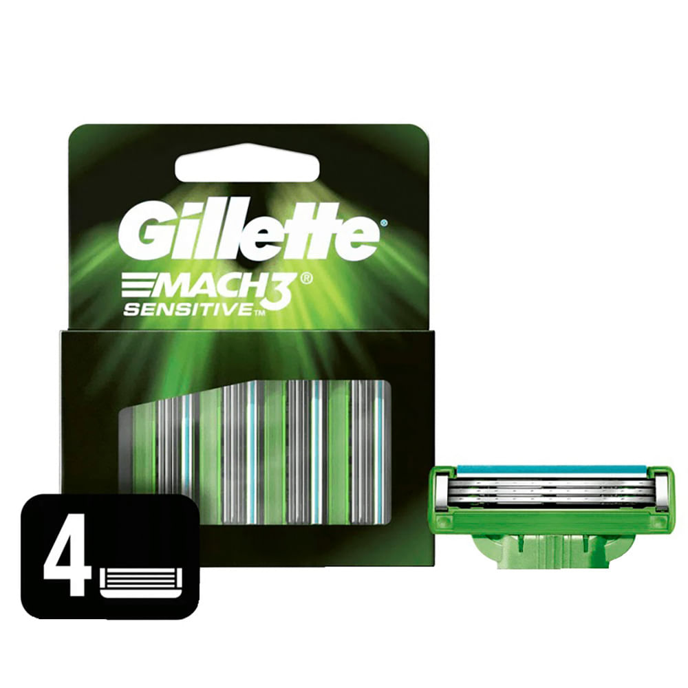 Repuesto Mach3 Sensitive 4 Un Gilette - imagen del producto