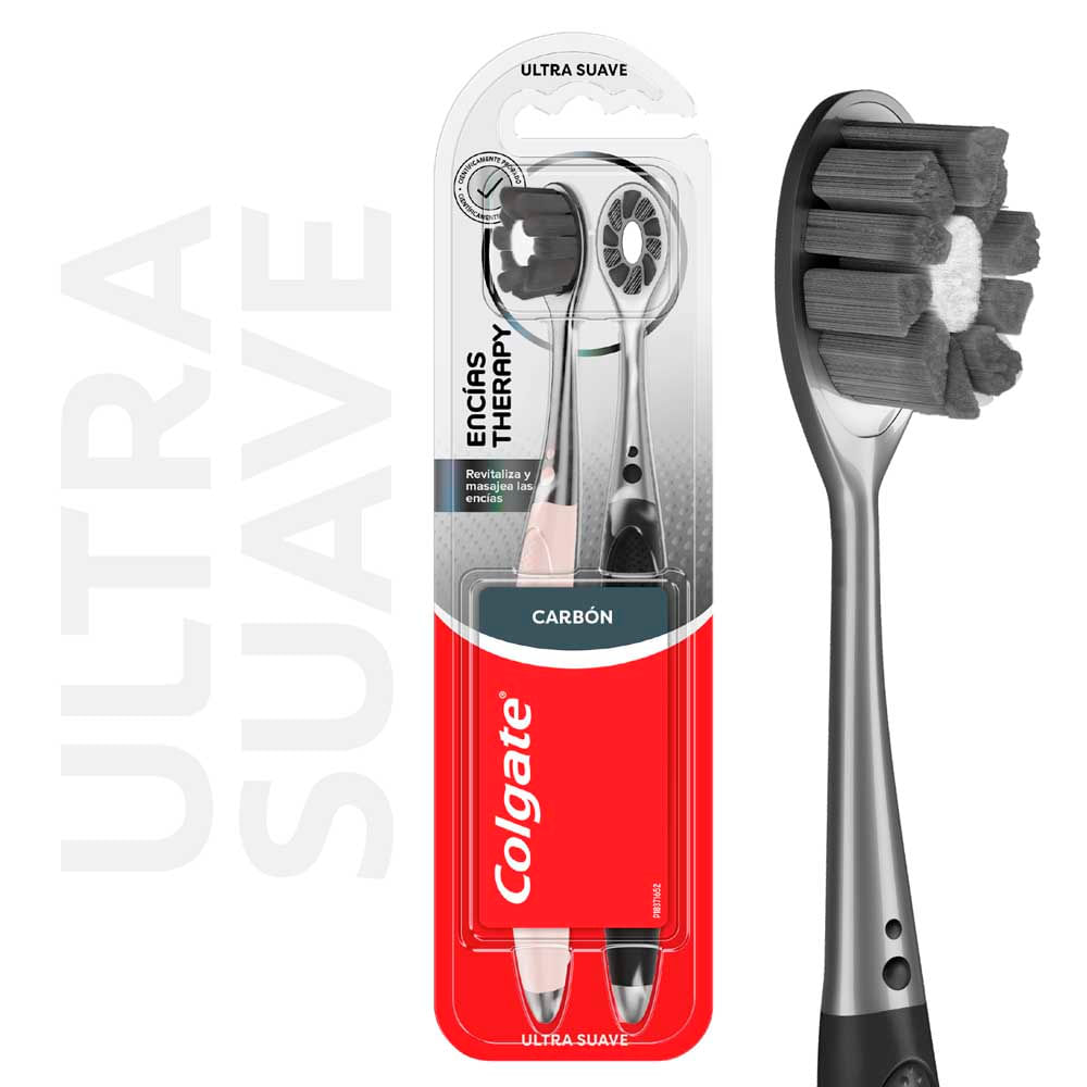 Cepillo dental Colgate encías therapy carbón 2 uni - imagen del producto
