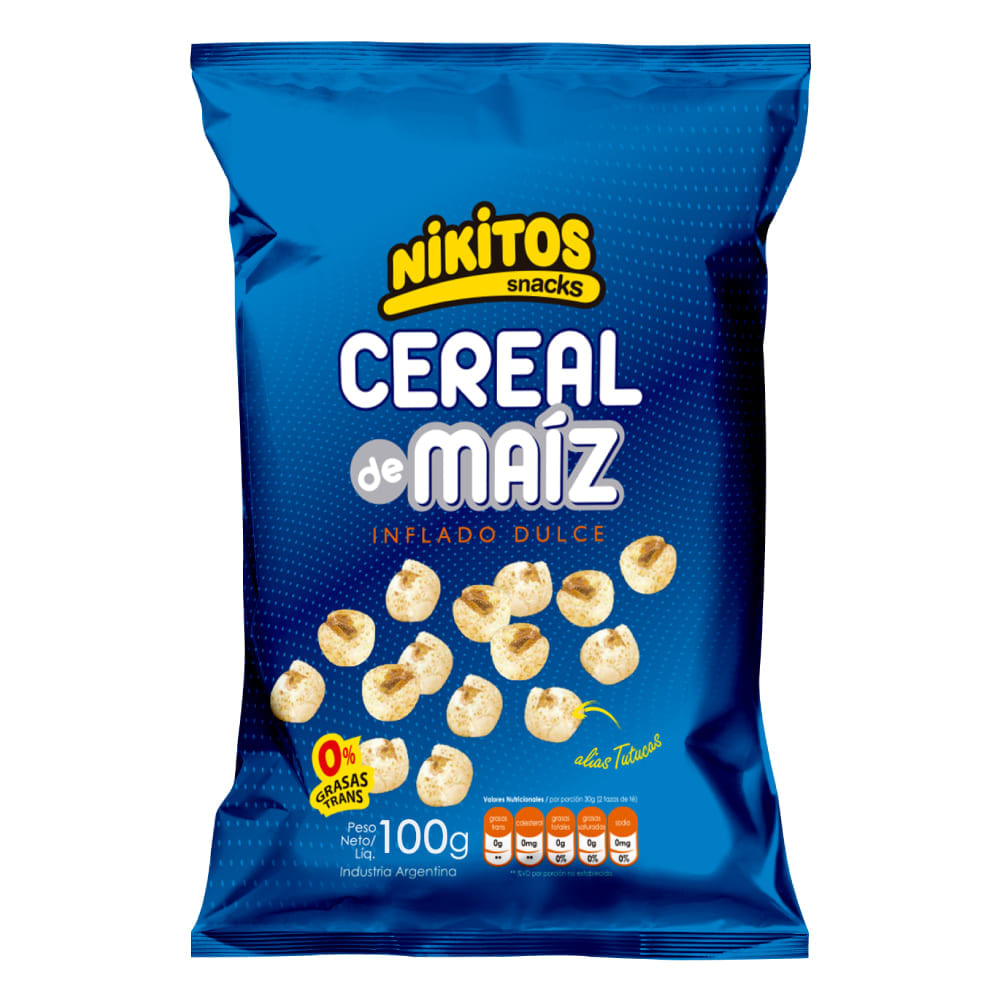 Cereal de Maíz Nikitos Inflado Dulce 100 Gr. - imagen del producto