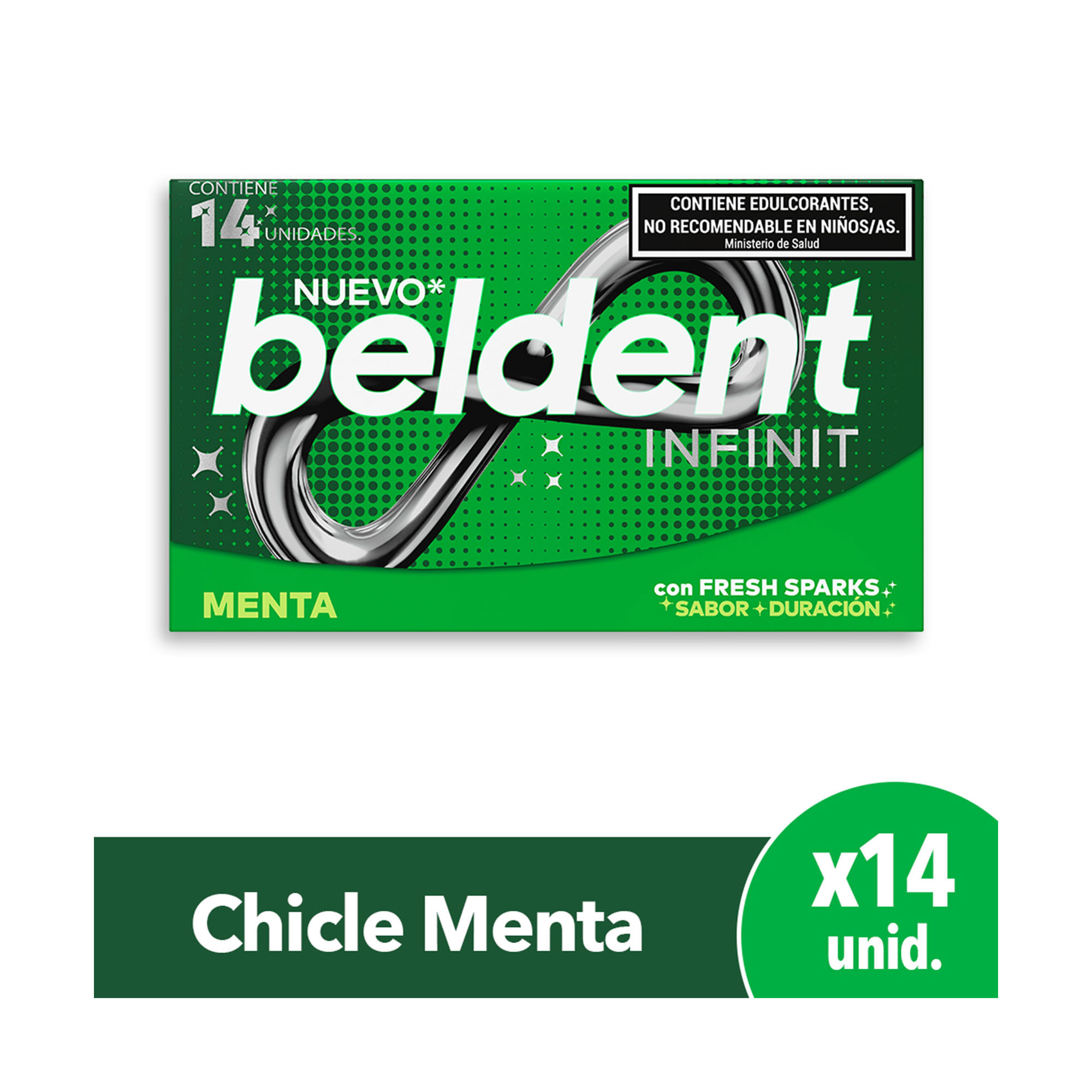 Chicle Sabor Menta Beldent Infinit 26,6g - imagen del producto