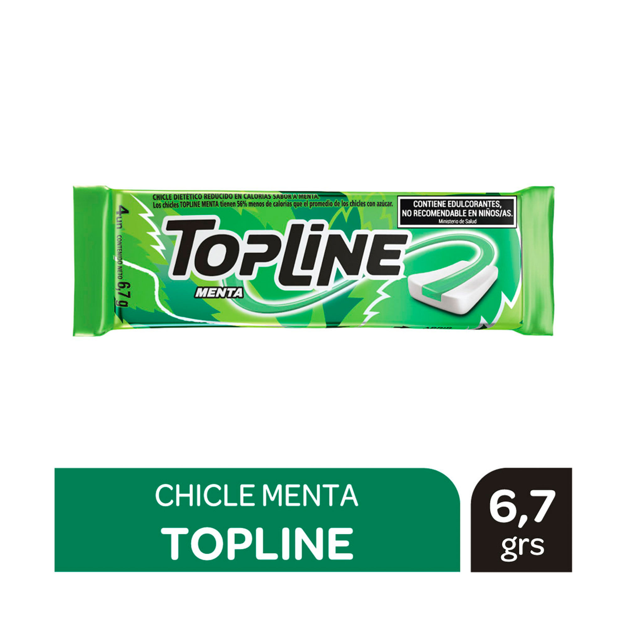 Chicles Topline tableta menta 6.7 g. - imagen del producto