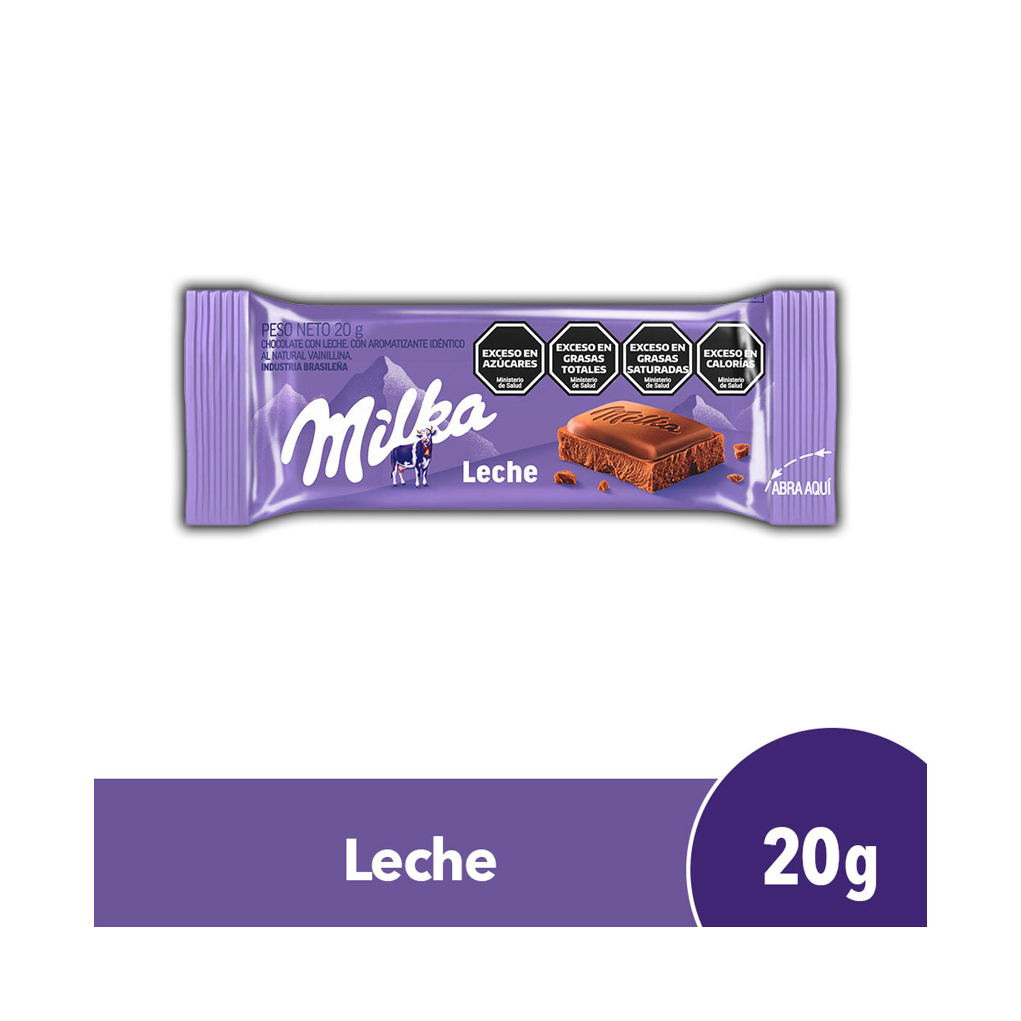Tableta De Chocolate Milka Leche 20 G - imagen del producto