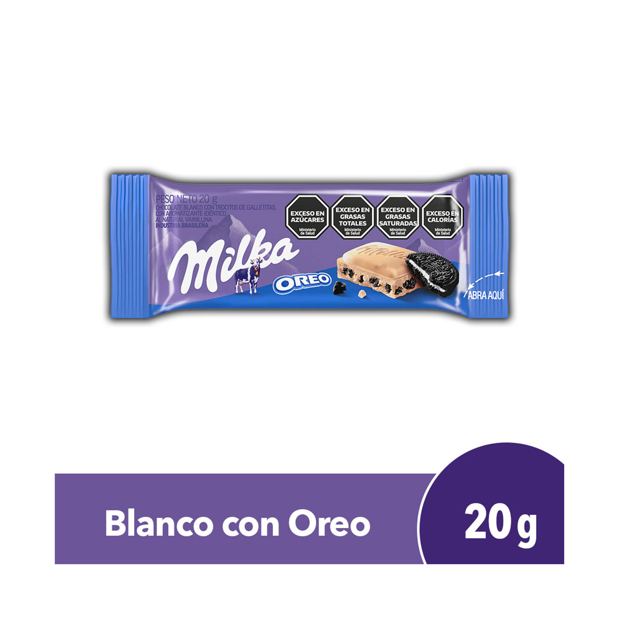Tableta De Chocolate Milka Blanco Con Oreo 20 G - imagen del producto