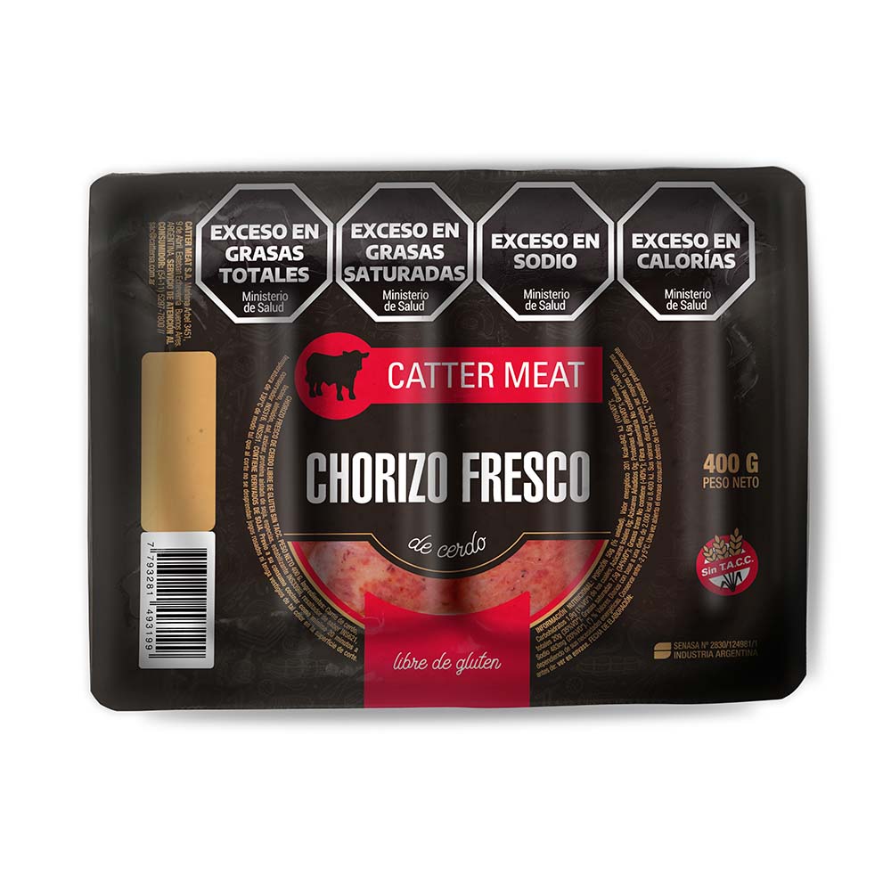 Chorizo Puro Cerdo Al Vacio- 4 U - 400grs- Catter Meat - imagen del producto