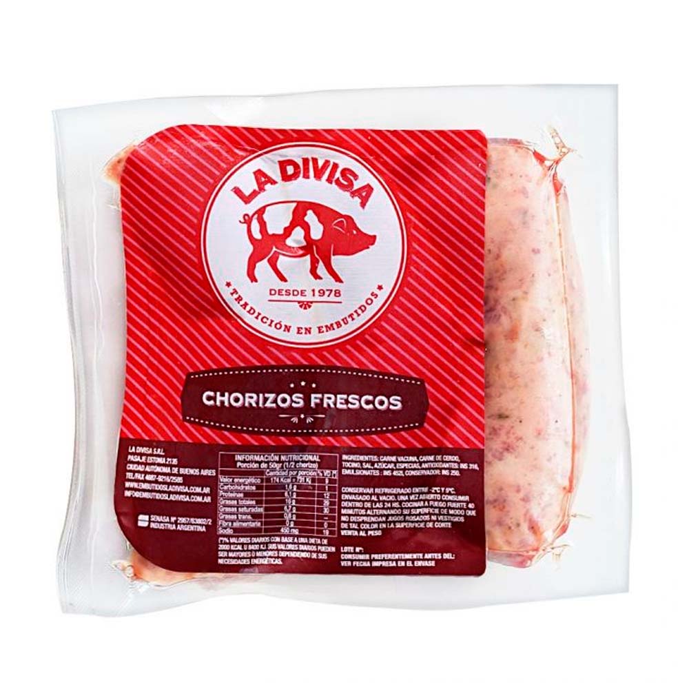 Chorizo Super Al Vacio X400 Grs-la Divisa - imagen del producto