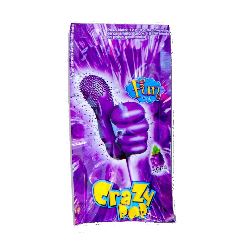 Chupetines Sabor Uva 12 Grs Crazy - imagen del producto