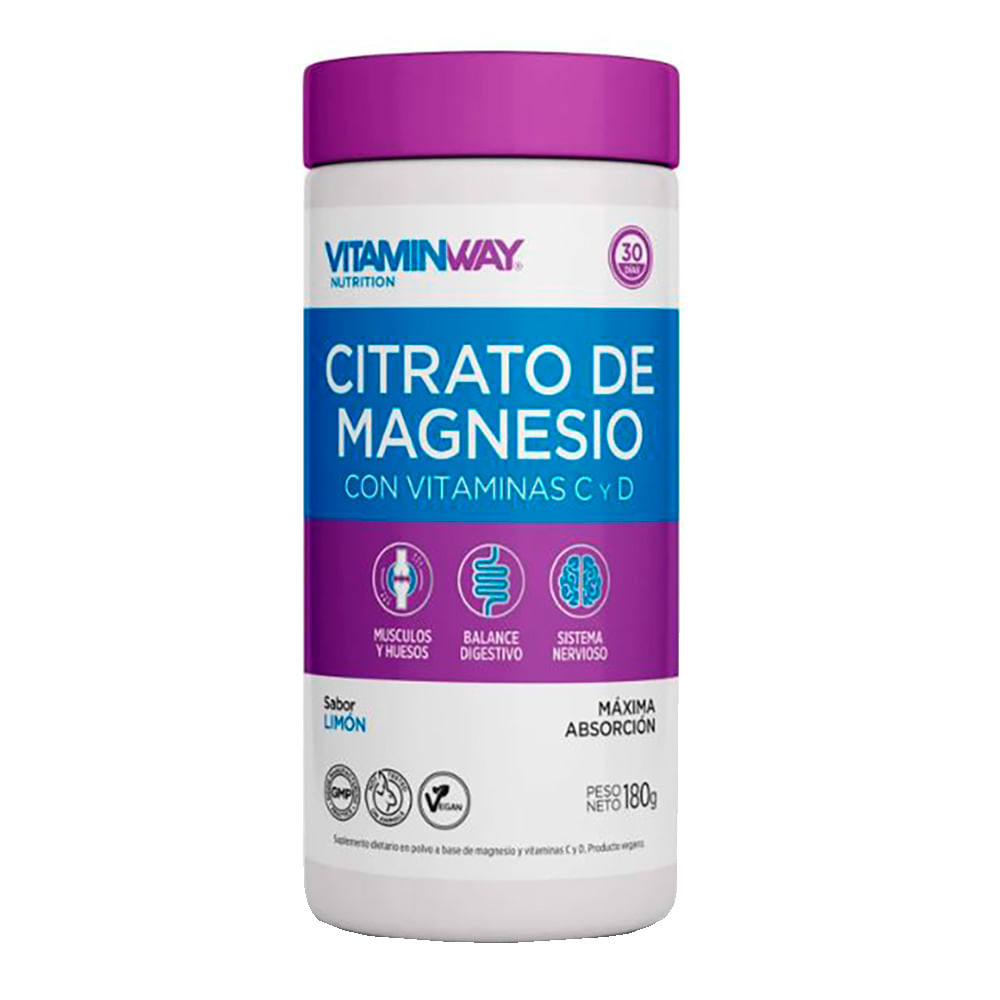 Citrato De Magnesio Vitamin Way 180 Gr - imagen del producto
