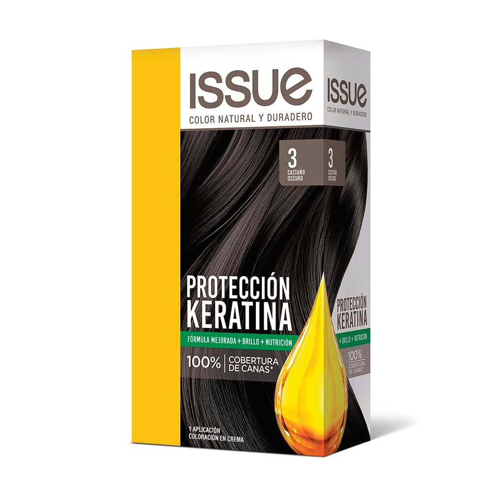 Tintura en Crema con Keratina N° 3 Castaño Oscuro 47 Grs Issue - imagen del producto