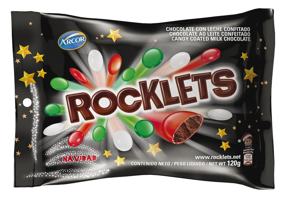 Confites De Chocolate Rocklets 120 G - imagen del producto