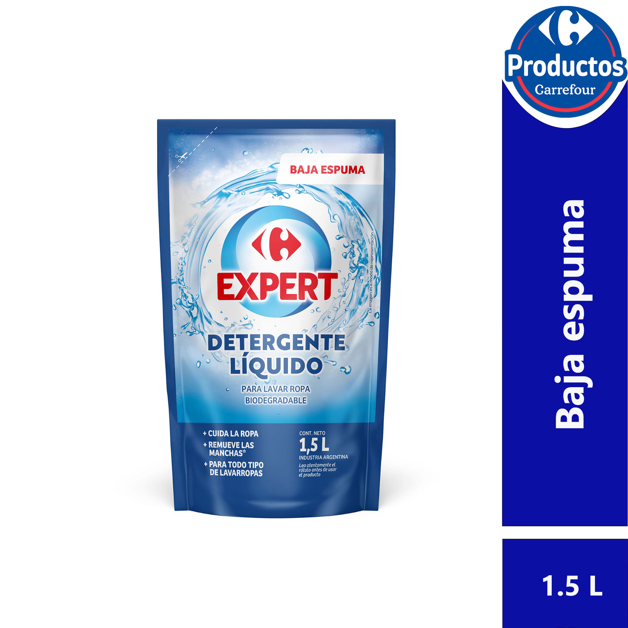 Detergente baja espuma Carrefour Expert dp 1.5 lts - imagen del producto