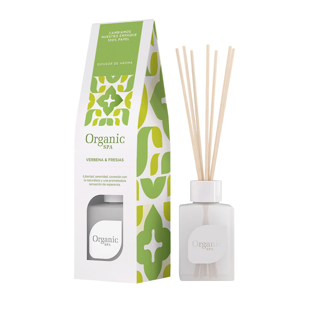 Difusor de Ambiente Verbena y Fresias 120 Ml Organic Spa - imagen del producto