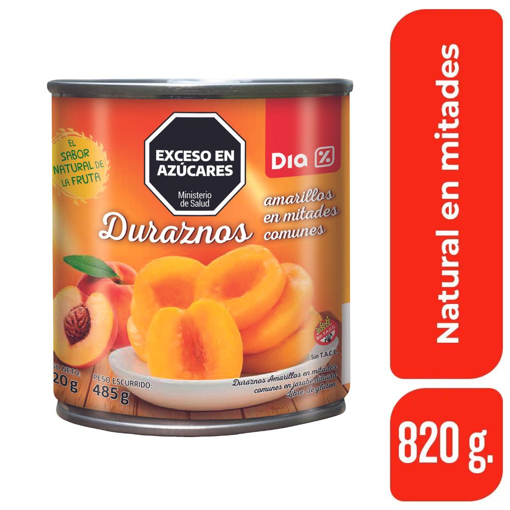 Durazno en Mitades DIA 820 Gr. - imagen del producto