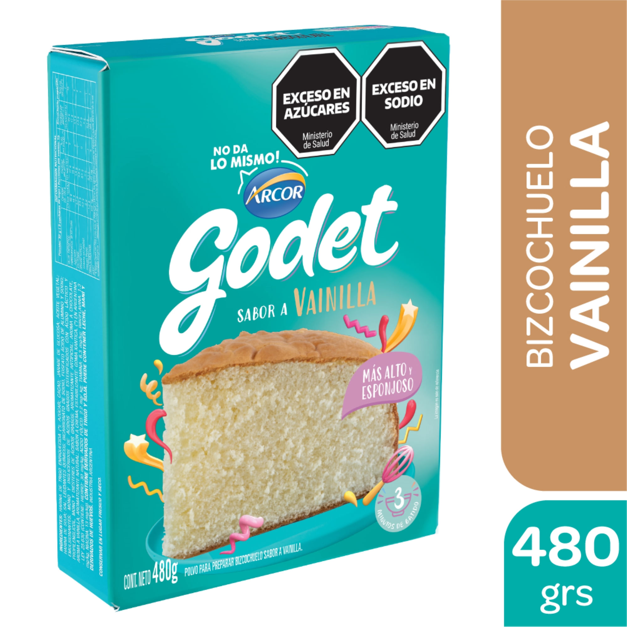 Bizcochuelo vainilla Godet caja 480 g. image