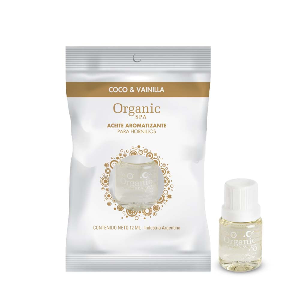 Aceite Aromatizante para Hornillos Coco y Vainilla 12 Ml Organic Spa - imagen del producto