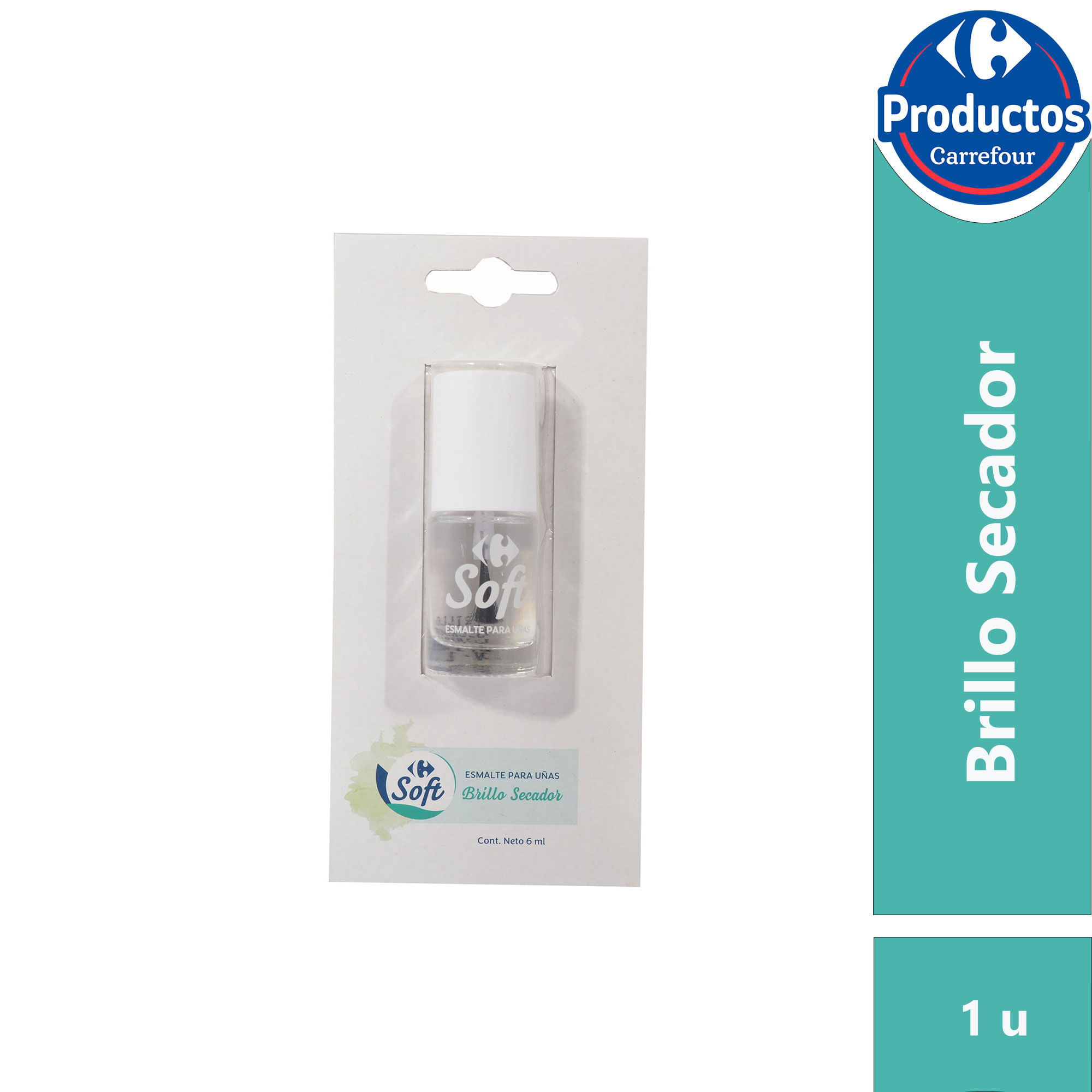 Esmalte para uñas Carrefour soft brillo secador 6 cc. - imagen del producto