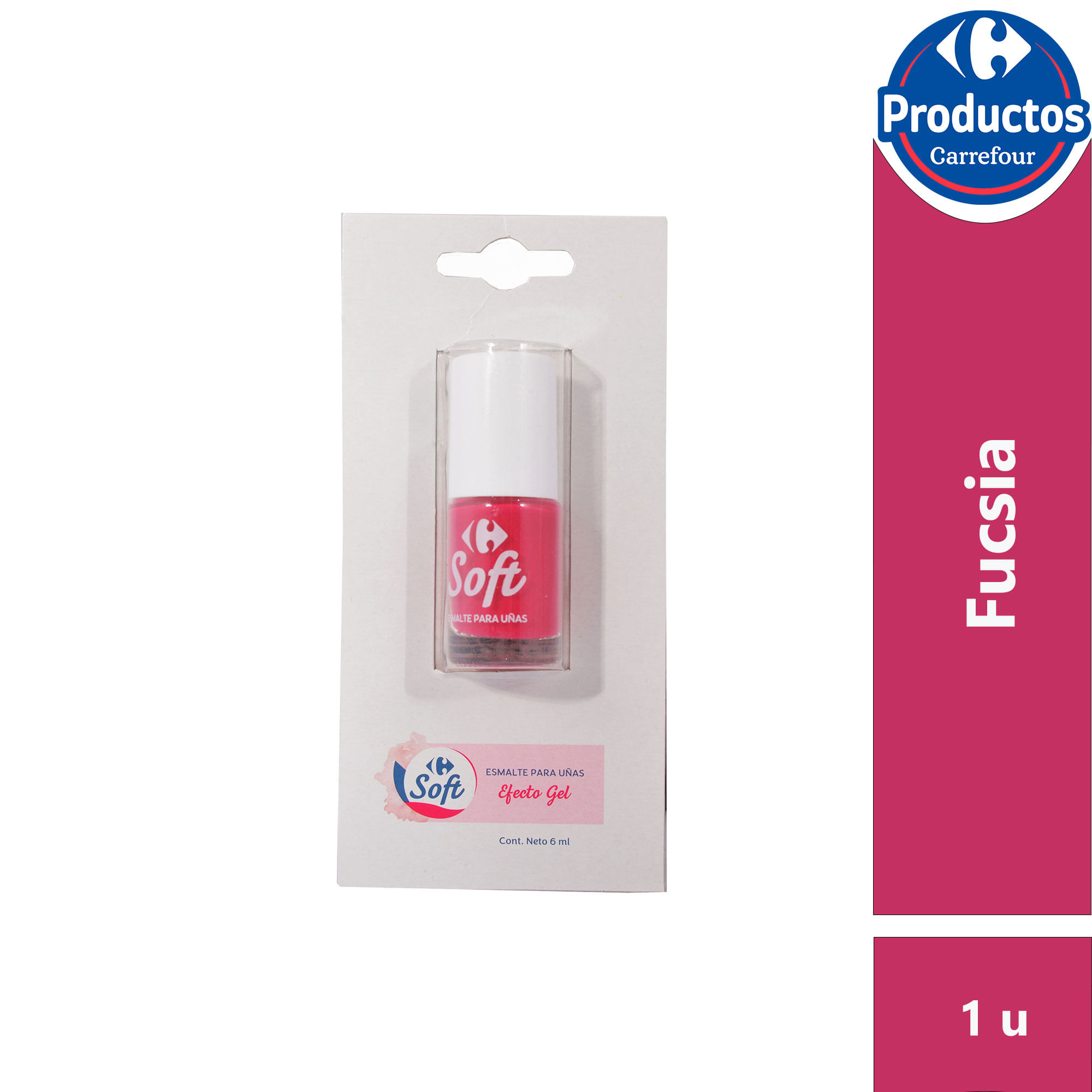 Esmalte para uñas Carrefour soft fucsia 6 cc. - imagen del producto