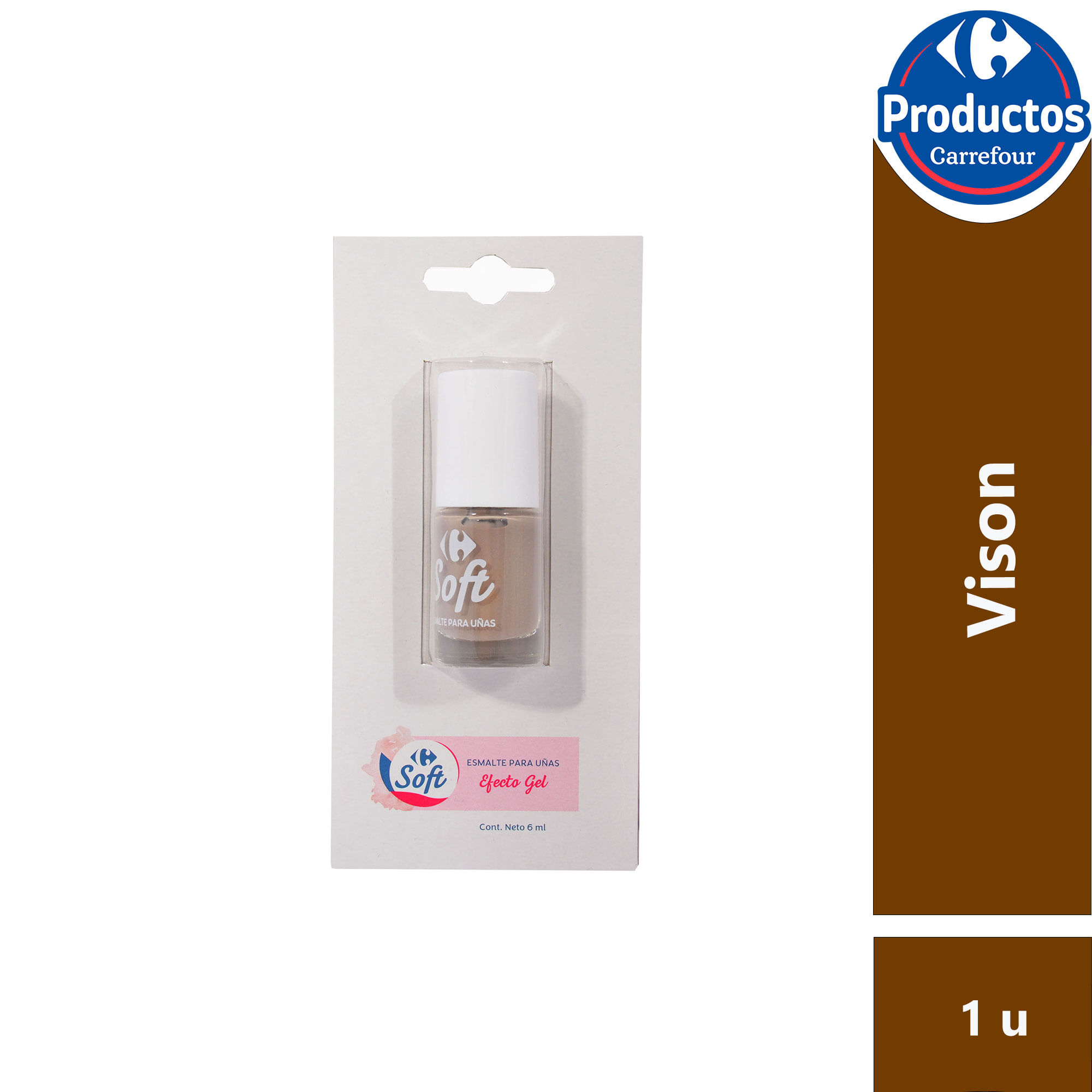 Esmalte para uñas Carrefour soft vison 6 cc. - imagen del producto