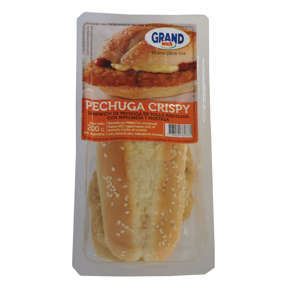 Sandwich Pebete Grandwich Pechuga 200 Gr. image