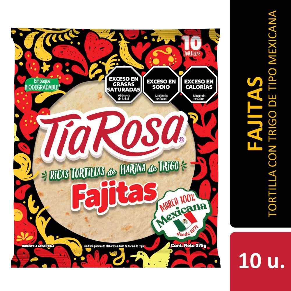 Fajitas 10 Un 275 Grs Tía Rosa - imagen del producto