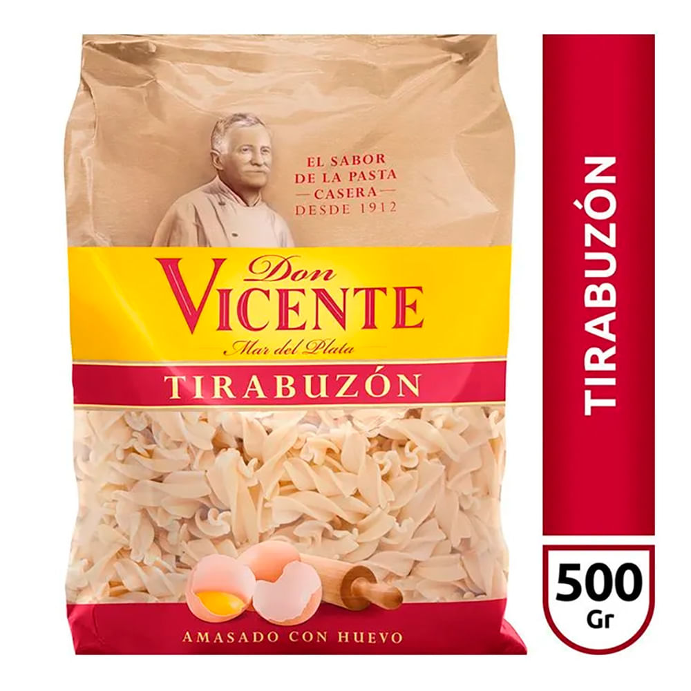 Fideos Tirabuzón al Huevo 500 Grs Don Vicente - imagen del producto