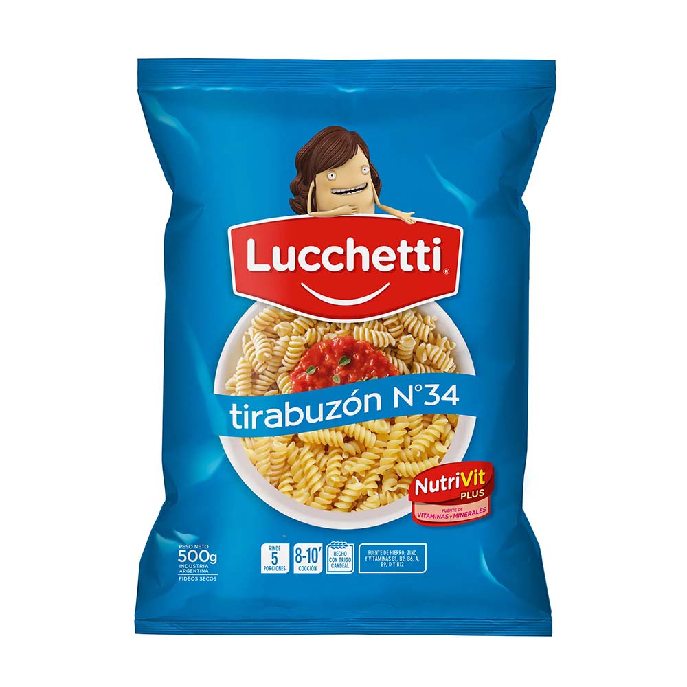 Fideos Tirabuzón N°34 500 Grs Lucchetti - imagen del producto