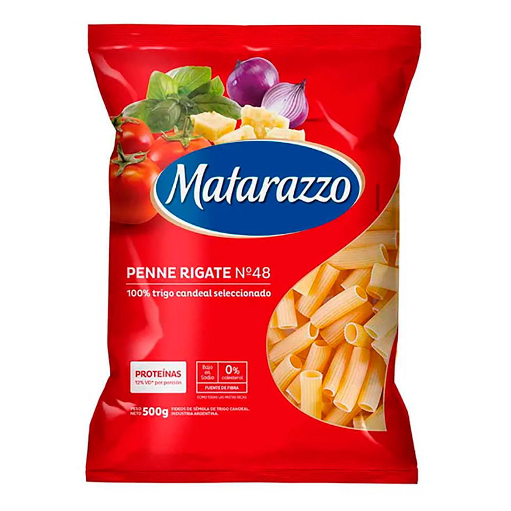 Fideos Penne Rigate N°48 500 Grs Matarazzo - imagen del producto