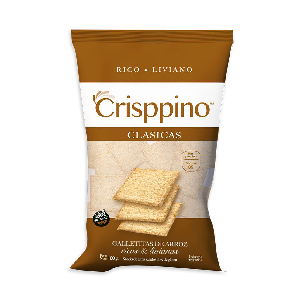 Galletitas de Arroz Clásicas 100 Grs Crisppino - imagen del producto