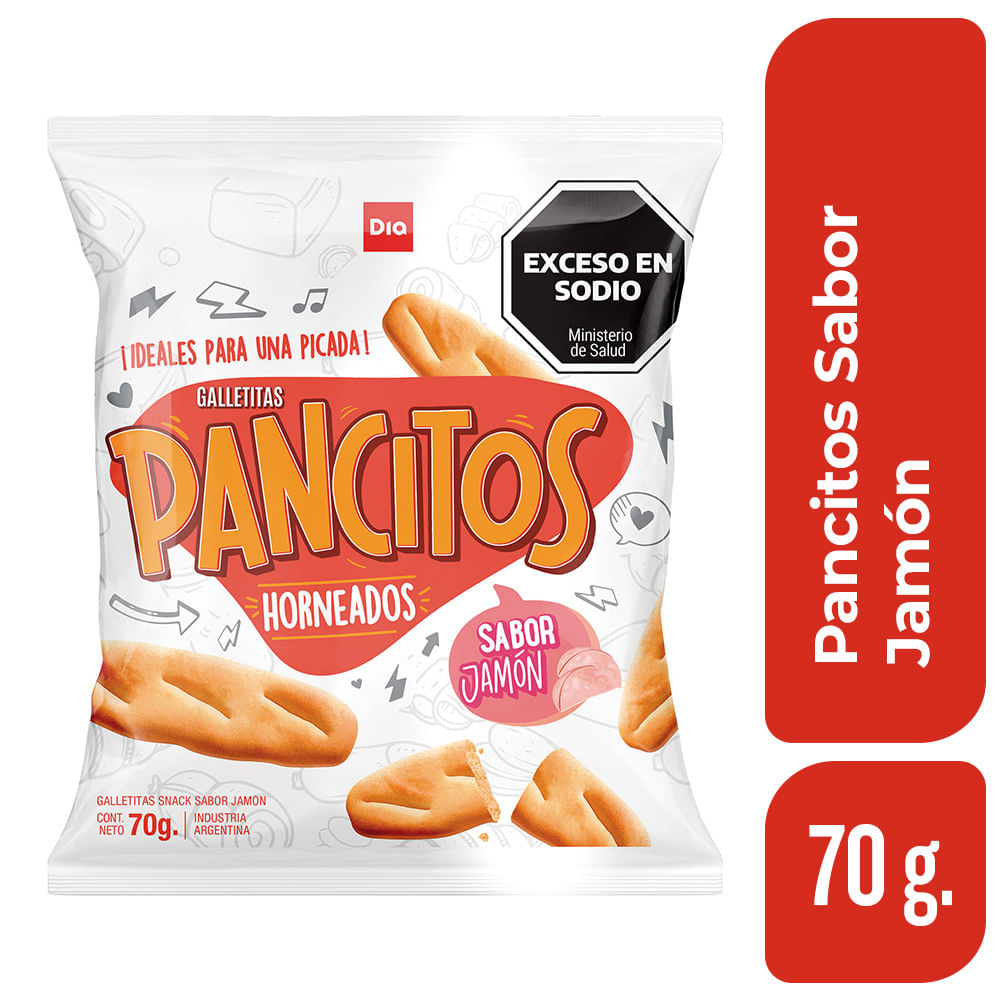 Galletitas Pancitos Jamon Horneados Snack Dia 70 Gr. - imagen del producto