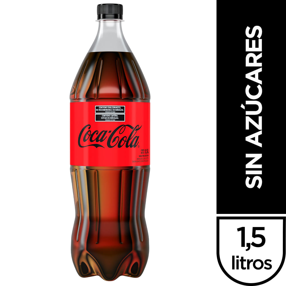 Gaseosa Coca-Cola sin azúcares 1,5 Lt. - imagen del producto