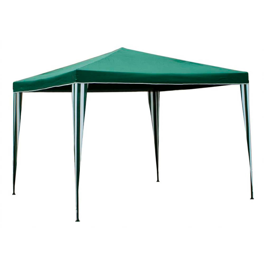 Gazebo Outzen Polyester 3x3x2.5 M Verde - Blanco - imagen del producto