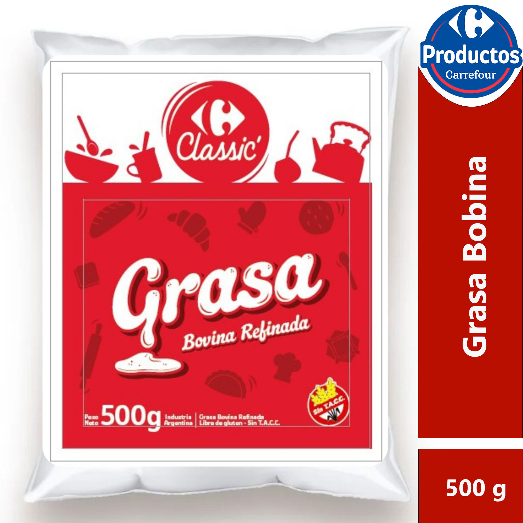 Grasa bovina Carrefour Classic 500 grs - imagen del producto