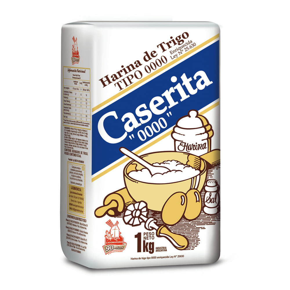 Harina 0000 1 Kg Caserita - imagen del producto
