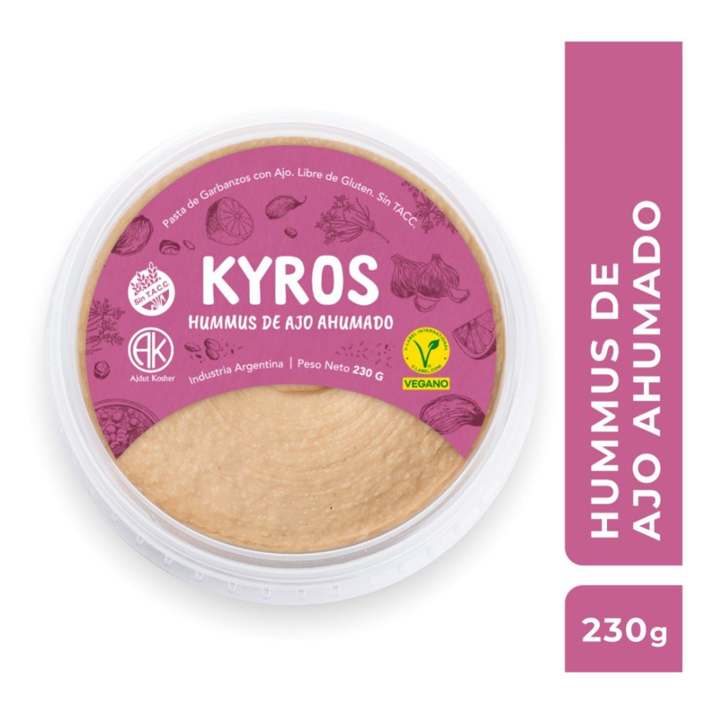 Hummus De Ajo Ahumado 230 Gr Kyros - imagen del producto