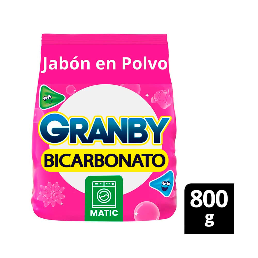 Jabón En Polvo Para Ropa Granby Matic Rosas 800 G. - imagen del producto