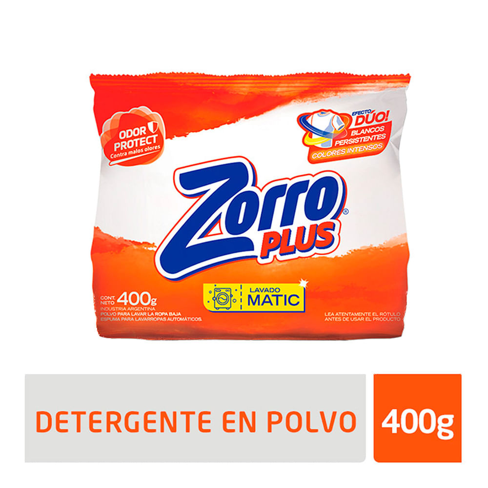 Jabón En Polvo Zorro Plus Matic 400 G - imagen del producto