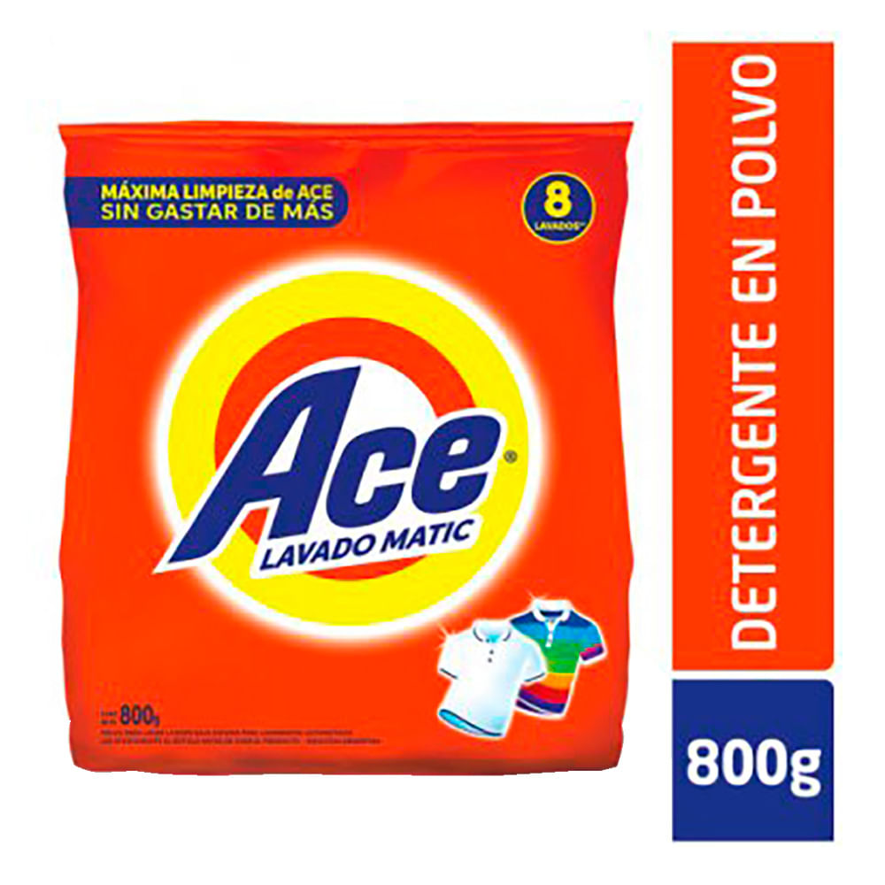 Detergente en Polvo Lavado Matic 800 Grs Ace - imagen del producto