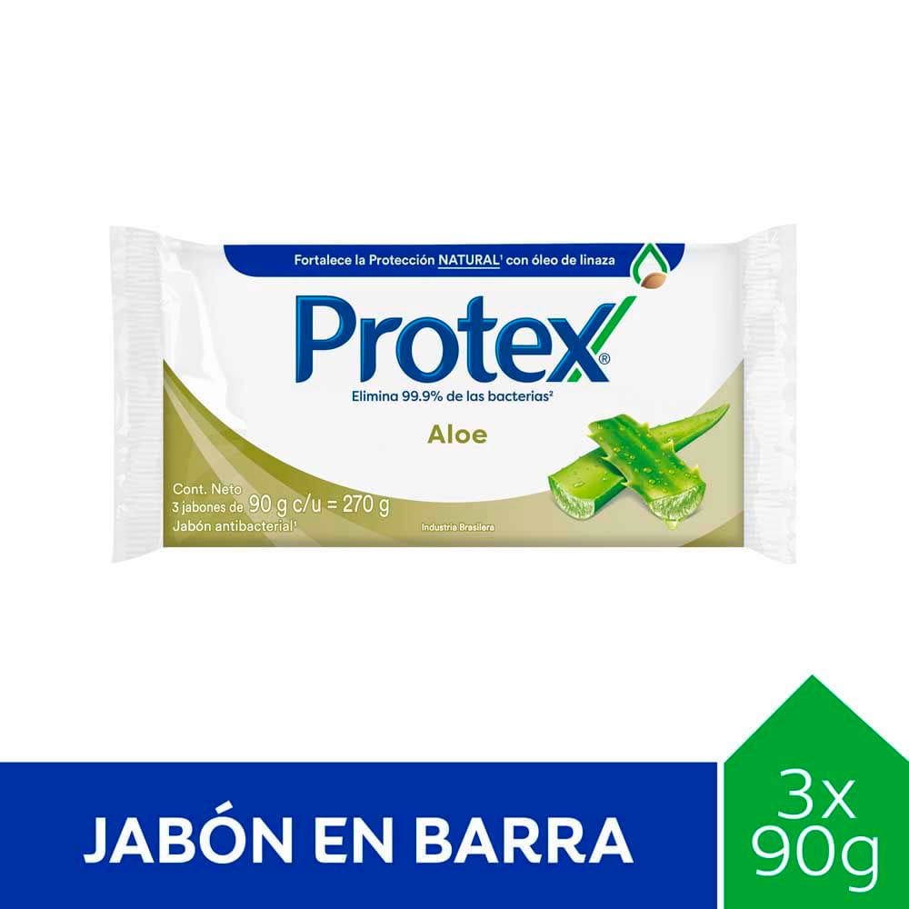 Jabon De Tocador Aloe Protex 90gr 3un - imagen del producto