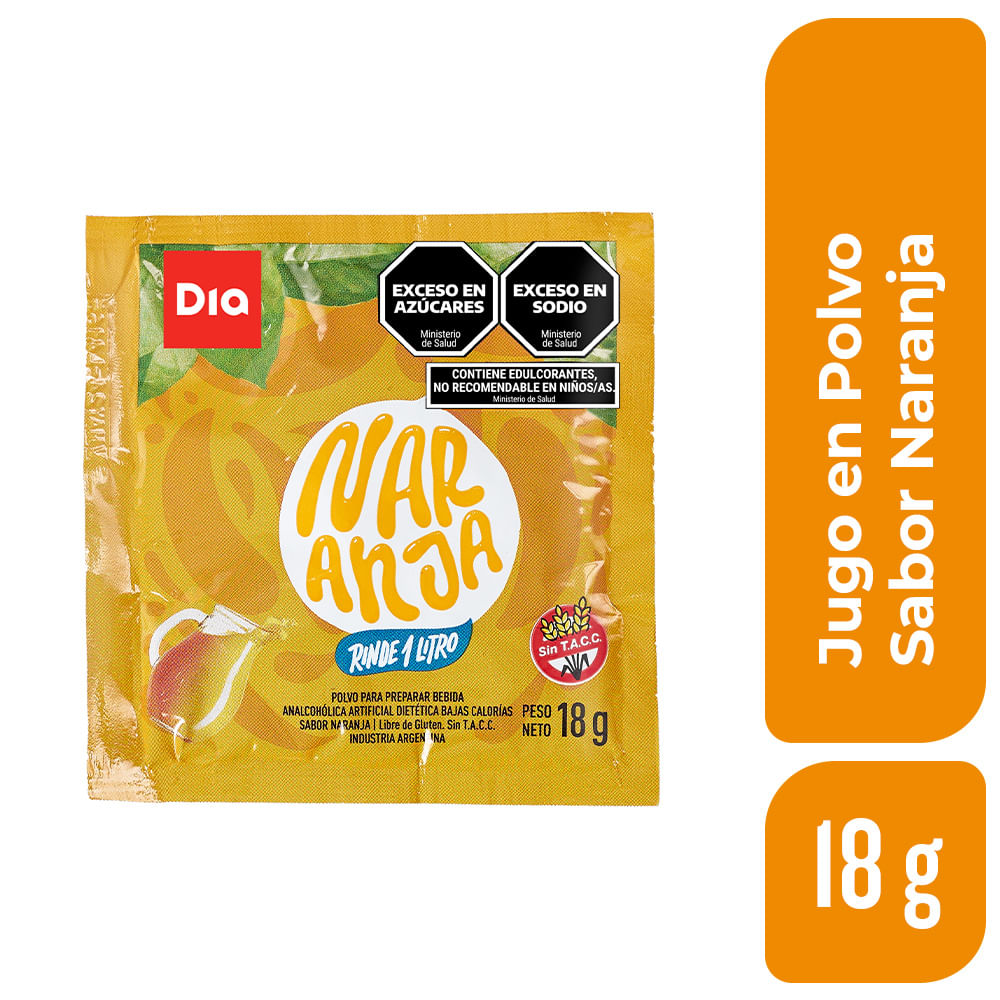 Jugo en Polvo DIA Naranja 18 Gr. - imagen del producto